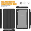 Clear Hard Back PC Folio Ochronny Stojak Obudowa Inteligentna okładka Auto Sleep / Wake for Samsung Galaxy Tab a 8,0 Case (2019), SM-T290 / T295 / T297