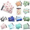 100pcs 37255cm Bolsa de embalagem Flamingo Floral Courier Bag Poly Mailer Self SEAL Plástico Mailing Sagão Express Storage