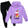 Çocuklar Için Çocuk Giyim Setleri Unicorn Hoodies Sevimli Karikatür Tops + Pantolon Kızlar Spor Takım Elbise Çocuk 'Konforlu ve Hafif Ceket