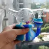 !unique marble shape silicone water smoking hookah oil rig bong pipe glass bongs