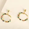 트렌디 한 브랜드 귀걸이 스터드 다채로운 다이아몬드 귀걸이 편지 디자이너 귀걸이 여자 반짝이 rinestone 매력 지르콘 고귀한 귀걸이