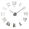 Wanduhren Große 3D-Uhr Moderne Stille Acryl DIY Selbstklebende Dekorative Aufkleber Für Wohnzimmer Dekor Römische Zahlen1