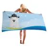 Serviette de plage écharpe serviettes de sports nautiques en plein air séchage rapide natation surf portable grand tapis de yoga couvertures de chaise de plage série de marin de bateau de dessin animé imprimé en 3D