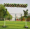 Decorazione per feste Colore oro e bianco Cornice per fondale porta per matrimoni Materiale in ferro Scaffale per esterni Espositore per fiori Supporto per palloncini