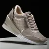 Dameshoogte verhogen Wedge Schoenen Big Size 35-43 Walking Sneakers Zwart Gouden Sportschoenen Dames Chunky Platform Sneakers 201218