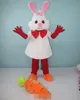 Wydajność Biały Królik Królik Maskotki Kostium Halloween Christmas Character Character Stroje Kostium Reklamy Ulotki Ulotki Carnival Unisex Dorośli Strój