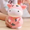 Large Resin Piggy Bank For Paper Money Zodiac Animal Cow Money Box Safe For kids Creative Children Gifts coins Box Home Decor 201125