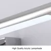 Modern Minimalist LED Wall Lamp Silver Fashion Bathroom Toilet Mirror Front Lights European Stainless Steel Lighting Fixture Surface Mounted