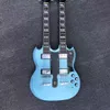 Perfect Double Seck Electric Guitar 1275 Metal Blue Finish 8089158