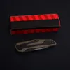 Promotion 1160 Fraxion Folding Knife 2.75" Black 8Cr13MoV Black Stone Wash Blade Carbon Fiber + G10 Handle