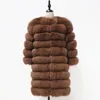 Women Warm Real Fur Coat long Winter Genuine Fur Jacket Fashion Outwear Luxury Natural Coat For Girls queentina