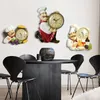 Vintage Wall Clock home decoration Resin Chef Statue watch Mute Quartz Clock for living room Kitchen Wall Decor Hanging Clock 20123707206
