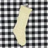 Pończochy świąteczne Dzianiny Xmas Stocking Dekoracje dla rodziny Season Season Decor Burgundii i White JK2011XB