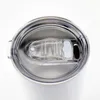 Cuptiphes de sublimation de 20oz de bricolage personnalisés tasses de voiture thermos en acier inoxydable avec couvercle et paille wwq
