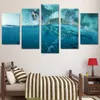 Woondecoratie Posters Moderne Wall Art 5 Stuks Dier Zee Schildpadden Foto's Framework Woonkamer HD Gedrukt Landschap Schilderij LJ200908