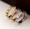 316L roestvrijstalen mode-sieraden liefdesringen voor vrouw man minnaarringen 18K goudkleur en rose sieraden bijoux Valentijnsdag 288W