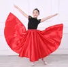 Nosić scena Dzieci Flamengo Hiszpania Dance Costume Dzieci 360 Stopni 10 Kolory Flamenco Sukienka Dla Dziewczyny Gypsy Belly Spódnice Bullfighting