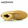 WGZNYN NEW Swing Fitness Shoes Woman Cottonpadded Winter Outdoor Snow Boots Wedge Sneakers Height Increase Slimming Shoes W006 Y200915