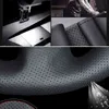 Car Steering Wheel Cover DIY Artificial Leather For Nissan X-Trail Qashqai March Serena Micra Kicks 2017-2019 Altima Teana 2019 H220422