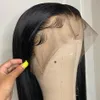 Brazilian Straight 13x4 Lace Front Human Hair Wigs Pre Plucked Bleached Knots for Black Women 28 30 Inch Wig8981416