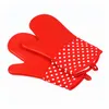 Home baking thickened silicone antiperm cover Professional oven microwave oven heat resistant kitchen polka dot gloves