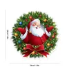 Merry Christmas Round Window Sticker Wall Sticker Removable Glass Stickers Decal For Living Room Home Bedroom Window Door Decor Y201020