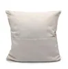 2020 12 oz Natural Canvas Pillow Case 18x18 Plain Raw Cotton Broderi Blank kuddehölje 12oz tjock bomullsdukkudde