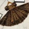 2021 Kids Girls Fashion Leopard Chiffon Dress Bird Girl Girly Princess Tutu Dress1582692