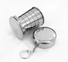 30pcs New Stainless Steel Portable S M L Telescopic Collapsible Retractable Folding Foldable Cup Key Chain Key Ring