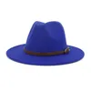 女性の男性のための新しい幅の帽子のためのフォーマルな帽子トップの帽子の男パナマジャズキャップの女性フェルトFedora帽子メンズTrilby Chapeauファッションアクセサリー