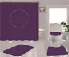 Conjuntos de cortinas de ducha con estampado de tendencia, cuatro piezas de alta calidad, deben adaptarse al baño, desodorante antideslizante, alfombrillas de baño