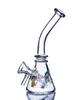 Cute Cartoon Hookahs Base de vaso Bongs Shisha Dab Rigs Quemador de aceite Tubos de agua de vidrio Ciclón Percolador Burbuja de vidrio Vaso de precipitados Bong Cuello doblado 10 mm