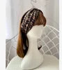 Femmes 100 Silk Elastic Turban Head Scarf Bandon Band Quality Designer Letter Bands Hairs Bands Headraps Christmas Gifts5630792