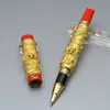 Penna JINHAO di alta qualità Rilievi a forma di drago nero e dorato Penna a sfera a sfera Cancelleria Materiale scolastico per ufficio Scrittura Penne regalo lisce