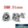 Solitaire 59mm Lab Diamond Stud Earring 100 Real 925 Sterling Silver Party Wedding Earrings for Women Men Engagement Jewelry8967139