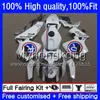 Bodys para Honda CBR 600 CC RR 600cc CBR600RR 05 06 48HM.192 CBR 600RR F5 05 06 CBR600F5 CBR600 RR 2005 Branco Azul R 2006 carenagens Injeção