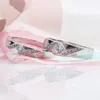 Originale vero anello in argento sterling 925 moda coppia anello per uomo e donna fidanzamento matrimonio gioielli regalo XR286