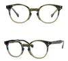 Mens optiska glasögon glasögon märke retro runda eyelasses ram för kvinnor myopi glasögon handgjorda glasögon ramar med väska