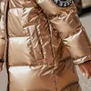 -30 Russe Garçons veste d'hiver pour les filles Down Kid Adolescent Survêtement manteau imperméable parka enfants vêtements de fourrure véritable habit de neige LJ201017