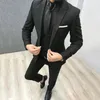 Czarni mężczyźni Suits Men na kombinezon ślubny Man Business Bridegroom Custom Made Costume Slim Fit Formal Groom Tuxedo Blazer Man 201106