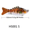 Fisk Lures Hook Multi-sektion 15 Färg Blandade fiskekrokar Pesca Fiskehantering Tillbehör