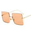 Sunglasses 2022 Metal Semi-rimless Women Retro Oversized Square Sun Glasses Men Fashion Half Frame Streetwear Eyewear UV