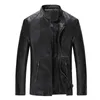 Koreansk stil smal stilig herrskinnjacka vår och höstjacka Trend Youth Leather Jacket 201128