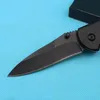 Nouveau couteau pliant 440C 57HRC Black Drop Point Blade Black G10 Handle H5343