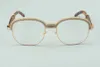 20 -försäljning av högkvalitativ naturlig trärundglasögon Fashion High -End Atmospheric Diamonds Eyebrow Frame 1116728 -A Size 60312H