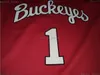 Stitched Custom Ohio State Buckeyes Throwback Basketball Jersey Män Kvinnor Ungdom XS-5XL