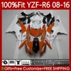 OEM-Verkleidungen für Yamaha YZF R 6 YZF R6 600 YZF-R6 YZF600 99No.80 YZF-600 2008 2009 2010 2011 2012 2013 2014 2015 2016 YZFR6 08 09 10 11 12 13 15 16 Einspritzkörper Orange weiß