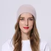 Nouveau bonnet chapeau pour femmes Simple hiver Skullies casquette de fourrure chaud femme Gorros mode pompon chapeau