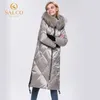 Salco En son büyük Zipli İnci-Cotton Kış Sıcak Ceket Üst düzey gerçek kürk ceket 201128
