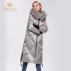 SALCO The latest big-zipped pearl-cotton winter warm coat high-end real fur coat 201128